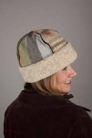 Women S Seamed Hat Sewing Hats Recycled Wool Sweater Old Sweater Crafts