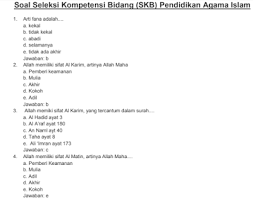 Contoh Soal Skb Guru Pai Cpns 2018 Latihan Soal Cpns 2018 Pendidikan Allah Guru