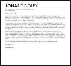 Grants Manager Cover Letter Sample Cover Letter Templates Examples