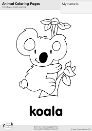 Hours of fun await you by coloring a free drawing animals koala. Koala Coloring Page Super Simple