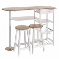 Conjunto mesa alta rectangular y 2 taburetes altos en color gris grafito y estructura metálica pintada gris mate. Mesa Cocina Con Verdulero 120x37x89cm 2 Taburetes