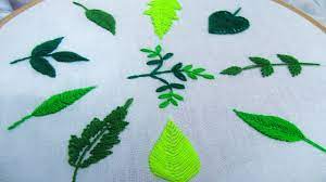 I will show today a leaf stitching. Hand Embroidery For Beginner 10 Type Of Leaves Leaf Stitch Youtube