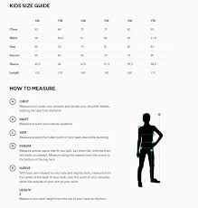 Peak Performance Size Guide