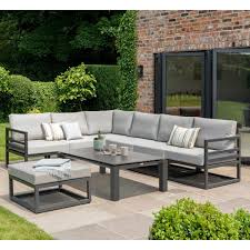 Life Outdoor Living Albury Aluminium 3 Piece Corner Seating Set Costco Uk Outdoor Living Garden Sofa Set Corner Seating