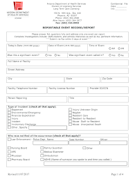 Arizona long term care application form. 2017 2021 Form Az Reportable Event Record Report Fill Online Printable Fillable Blank Pdffiller