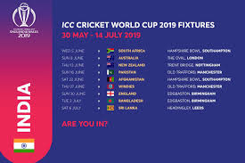 Top two ranked teams in the icc odi rankings, india and england enter this tournament as favourites. Icc Cricket World Cup 2019 Schedule By Ipl2019com On Deviantart