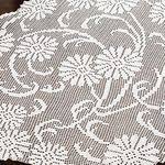 oval white crochet doily with floral pattern for a romantic etsy in 2020 crochet doilies crochet home decor doilies