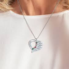 Birthstone necklace mom personalized necklace for mom kids initial jewelry mommy necklace family necklace mom gift delezhen. Engraved Mom Birthstone Necklace Sterling Silver My Name Necklace Canada