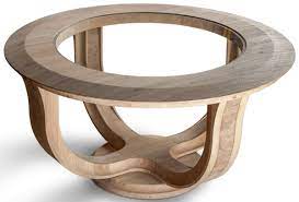 Buy products such as glass coffee table with lower shelf, clear rectangle glass coffee table, modern coffee table with metal legs, rectangle center table sofa table home furniture for living room, l5509 at walmart and save. Casa Padrino Luxury Solid Wood Coffee Table Natural O 73 X H 43 Cm Round Oak Wood Living Room Table With Glass Top Solid Wood Living Room Furniture