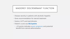 Image result for Maddrey Discriminant Function