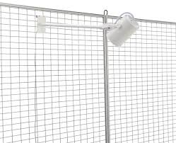Gridwall Display Light Easy To Adjust Pole With White Finish