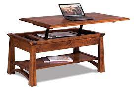 Whiskey barrel lift top coffee table. Artesa Open Lift Top Coffee Table From Dutchcrafters Amish Furniture