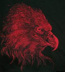 Red Eagle Paulina Szczepaniak 2015 Painting Textile Paint On Fabric Red Eagle Fabricpainting Sanat
