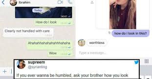 (as defined by urbandictionary) hone your roasting skills, meet other roasters, and get yourself roasted! Women On Internet Shared Responses Of Their Little Brothers When Asked How They Look Got Roasted