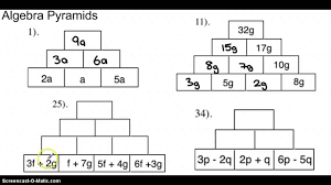 You can select different variables to customize these linear equations worksheets for your needs. Algebra Pyramids Youtube