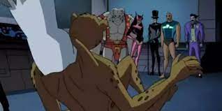 In the Justice League cartoon, what is implied by what Grundy did to Cheetah  when Luthor told him to take care of her? 