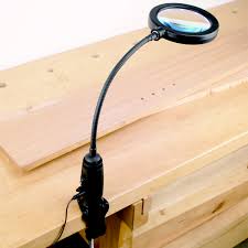 Woodriver Led Shop Light With Magnifying Glass Head