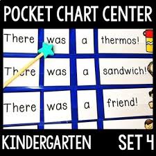 Kindergarten Pocket Chart Center Set 4 5 Sight Word Pocket Chart Activities
