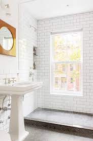 Subway tiles have quite a design history, having been around for an exceptionally long time. Shower With Window Transitional Bathroom Ensemble Architecture
