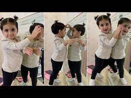 ردة فعل خلودي الصغيرة لما شافت نفسها في المراية youtube music enjoyment