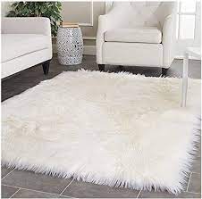 Faux rug soft fluffy rug shaggy rugs faux sheepskin rugs from fluffy carpet for bedroom , image source: Amazon Com Elhouse Home Decor Rectangle Square Rugs Faux Fur Sheepskin Area Rug Shaggy Carpet Fluffy Rug For Baby Bedroom 6ftx6ft White Furniture Decor