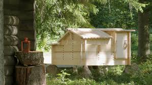 This is definitely one of the loveliest 1 bedroom tiny log cabin kits with a covered porch and a simple floor plan. Pine Chicken Coop Styled Like A Miniature Log Cabin Eastern White Pine