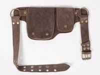 Hip Pack Riveted Design Leather Utility Belt Black Beautiful Hip Belt Great Storage Large Enough To Store Most Any Utility Belt Leather Utility Belt Belt