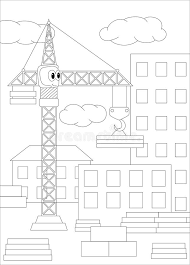 Grue De Bande Dessinee Livre De Coloriage Pour Des Enfants Illustration De Vecteur Illustration Du Griffonnage Enfant 80436155