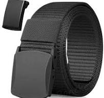 Boneke Cinturón de nylon, cinturón militar transpirable táctico para  hombres, rápido a través de la seguridad del aeropuerto Metal, hebilla de  ...