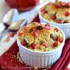 Pear And Pomegranate Crumble Not Enough Cinnamon Recipe Pomegranate Recipes Hot Desserts No Cook Desserts