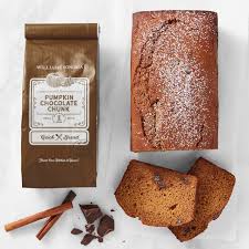 Pumpkin spice on warm bread or a freshly baked cake. Williams Sonoma Pumpkin Chocolate Chunk Bread Mix Williams Sonoma