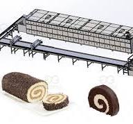 Automatic Swiss Roll Cake Production Line in Factory