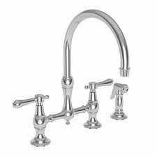 Shop cartridge faucet at target.com Chesterfield Kitchen Bridge Faucet With Side Spray 9458 Newport Brass
