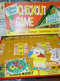 Checkout Game 4 Square Food Market Shopping Game Shopping Games Vintage Board Games Games