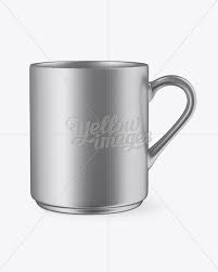 Metallic Mug Mockup In Object Mockups On Yellow Images Object Mockups Mugs Tea Mugs Hot Drink