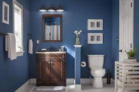 It's a chameleon color that can often change its appearance based on the light of the rooms it's in (the best way is to test it out on big sheets of paper and tape them up on a variety of. Dreamy Bathroom In Blue Auburn Lowe S Home Improvement Facebook