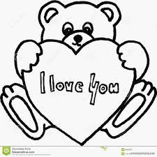 A cute polar bear with christmas bow 39. Teddy Bear And Heart Coloring Pages Coloring Pages Printable Coloring Home