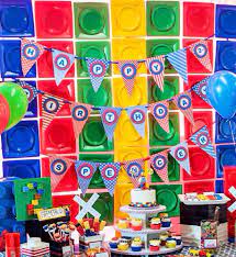Our train birthday party supplies feature bright colors and playful designs. Lego Train Themed Birthday Party At The Play Destination Www Theplaydestination Com Lego Themed Dessert Can Lego Party Themed Desserts Birthday Party Themes