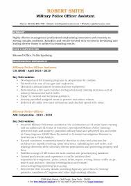 military police officer resume samples