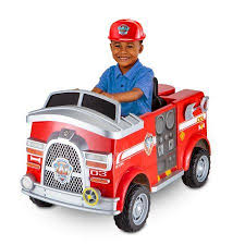 Nickelodeon S Paw Patrol Marshall Rescue Fire Truck Ride On Toy By Kid Trax Walmart Com Ride On Toys Fire Trucks Paw Patrol Nickelodeon