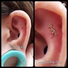 T Rex Healed Flat Piercings Jewelry Gems