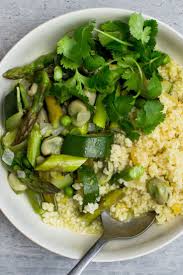 Chicken, mushroom & leek couscous. Spring Vegetable Ragout With Brown Butter Couscous Recipe Recipe Couscous Recipes Ragout Recipes