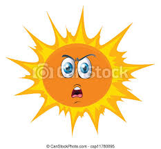 The Sun With Face Illustration Of The Sun With A Face On A White Background Canstock