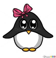 Cute Cartoon Penguin How To Draw Cute Anime Animals Animal Drawings Anime Animals Baby Animal Drawings