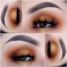 Black And Gold Halo Eye Makeup Gold Bronze Halo Eye Extending Onto Waterline Claudiayvette Warm Shimmery Smokey Spotlight Makeup Yellow Eye Makeup Halo Eye Makeup Gold Makeup Looks