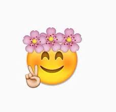 Flower Crown Peace And Blushing Emoji Emoji Flower Emoji Wallpaper Iphone Cute Emoji Wallpaper