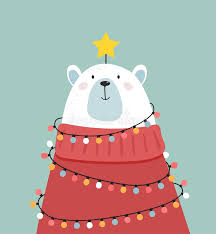 Concave wide angle 9.75' white lead cord ul listed for indoor or outdoor use fully dimensional free. Illustration Of A Polar Bear With A Sweater Lights And Star Like A Christmas Tree Stock Vector Illustration Of Cute Tree 159427872