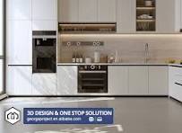 Thailand Project Modern Designs High End Diy Furniture Affordable Flat Pack  Small Full Standard White Wood Kitchen Cabinets Set