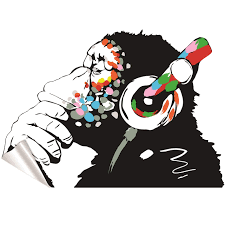 Check spelling or type a new query. Banksy Wall Stickers Large Banksy Monkey With Headphones Wall Art Dj Chimp Thinker In Earphones Decal 180x124 Cm Buy Online In Serbia At Serbia Desertcart Com Productid 57787327