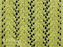 Most displayed are delicate shawls that feature the nupp, a small knot of yarn that can't be made by machine ensuring the pieces are hand made. Vine Lace Knitting Stitch Patterns